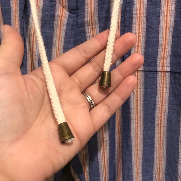 Anthropologie Elevenses Beach Striped Roll Up Pants XS - Picture 5 of 10